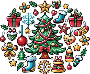 Christmas element vector