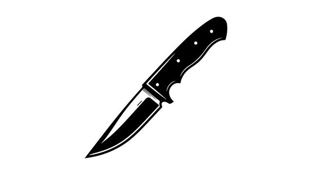 Knife silhouette vector illustration.
