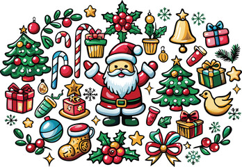 Naklejka premium Christmas element vector