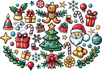 Fototapeta premium Christmas element vector