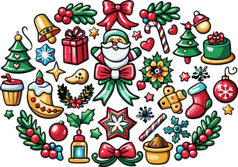 Naklejka premium Christmas element vector