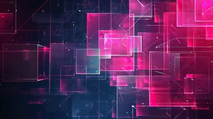Obraz premium Abstract Digital Art with Pink and Blue