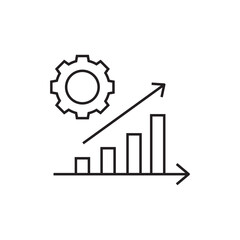 Efficiency increase icon design, isolated on white background, vector illustration