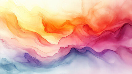 Fototapeta premium Abstract Watercolor Background with Colorful Waves