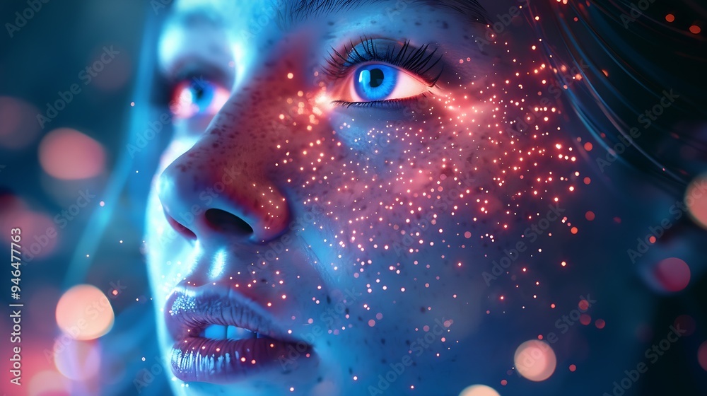 Poster render 3D of consumer experience concept : Generative AI