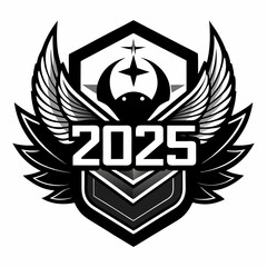 Obraz premium 2025 Black Logo Vector Design