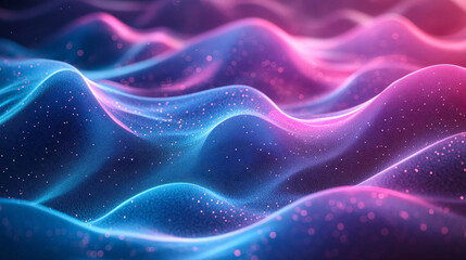 Fototapeta premium Abstract Blue and Pink Wavy Background