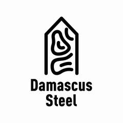 Damascus Steel vector information sign