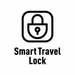 Smart Travel Lock vector information sign