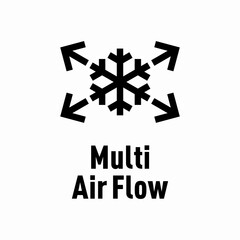 Obraz premium Multi Air Flow vector information sign