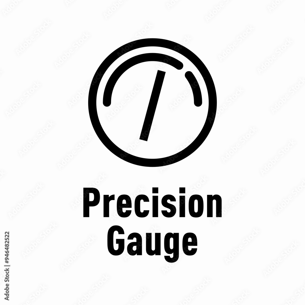 Sticker Precision Gauge vector information sign