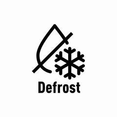 Defrost property vector information sign