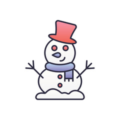 Snowman  vector icon