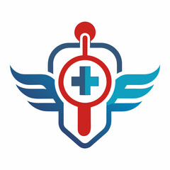 Minimalist Medical Logo Vector Art