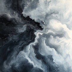 Abstract Gray Swirling Waves Background