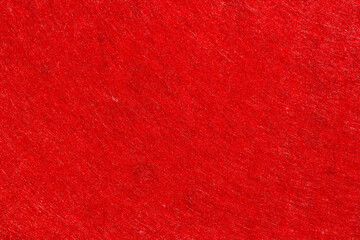 Red felt texture with copy space, fabric background