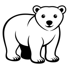 Polar Bear Cub Vector Art