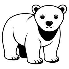 Polar Bear Cub Vector Art