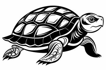 Turtle silhouette vector illustration