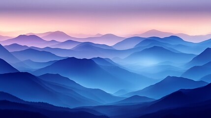 Fototapeta premium Blue Mountain Range at Sunset