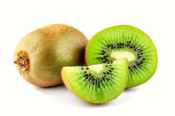 Fototapeta premium Kiwi fruits on white background.