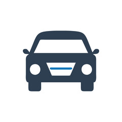 Limo icon / Front view icon, Front view of a sports car icon