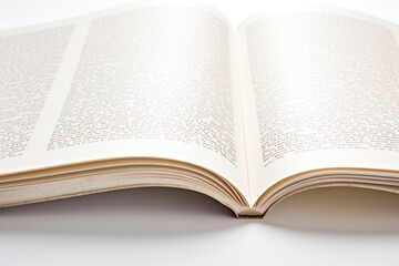 Close-up of an open book page with visible text and a slight curl at the edges, showcasing fine print and a delicate texture of the paper