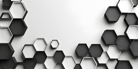 Minimalist geometric hexagon frame with clean lines on white background ideal for modern designs