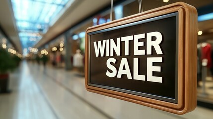 Fototapeta premium Winter Sale on VIP Collection, Chic Boutique Bargains, Discover High-End Apparel, Exclusive Fashion Deals