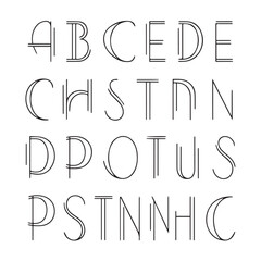 hand drawn custom font with clean and modern lines