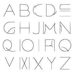 custom font with clean and modern lines