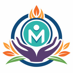 M-Shaped Hands Vector Art