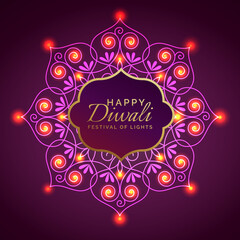 Happy Diwali wishes vector design