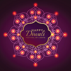 Happy Diwali wishes vector design