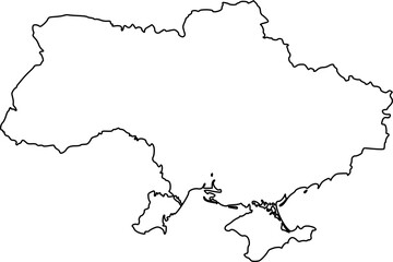 Ukraine Map Outline