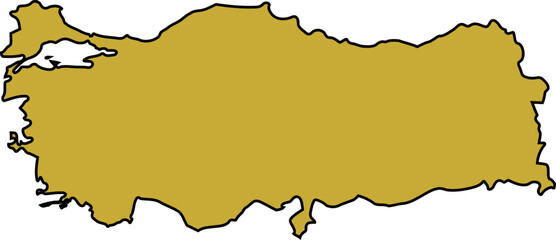 Turkiye Map Outline