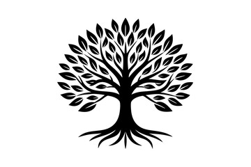 Vibrant Tree of Life Logo - Abstract Root Vector Design