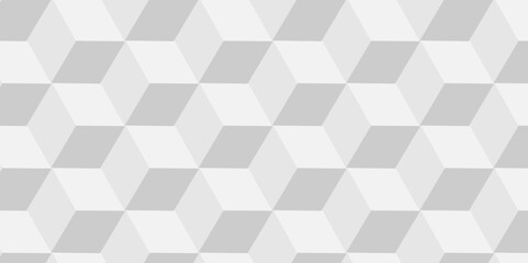 Fototapeta premium Minimal vector cube triangle geometric tile mosaic wall grid retro digital hexagon technology wallpaper background. white and gray block cube structure backdrop square triangle texture vintage design.