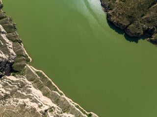 view of landscape of river huang he in shanxi
