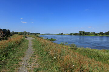 Blick über die Elbe bei Wahrenberg in Sachsen-Anhalt