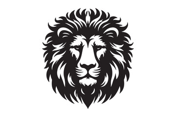 Obraz premium lion head silhouette vector illustration