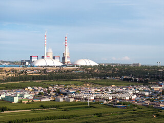 view of power station in shanxi