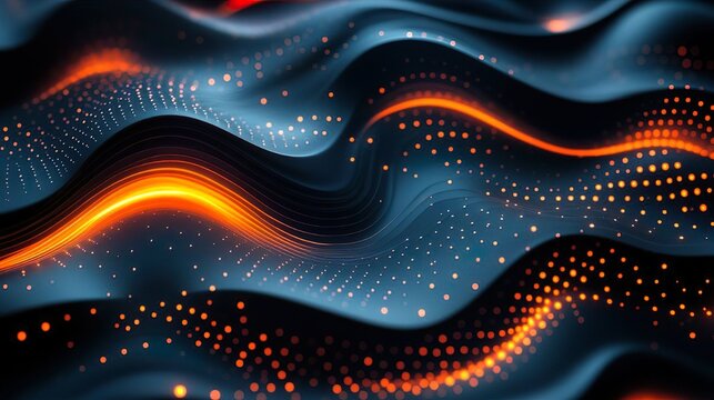 Bright and glowing abstract forms perfect for energetic and lively digital art