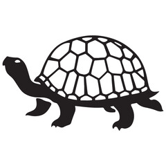 Turtle Vector Silhouette, Aldabra Giant Tortoise silhouettes and icons, sea turtle logo tattoo design stencil vector illustration