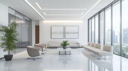 Sophisticated ambiance of the waiting space
