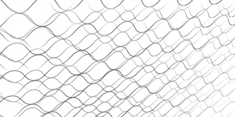 Naklejka premium Wavy Lines Op Art Pattern. Abstract Black and White Textured Background.