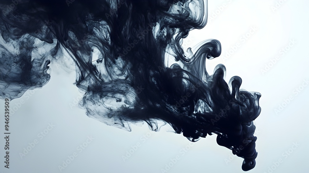 Poster conceptual image of a dark shadow gradually spreading across a surface slowly consuming the light an