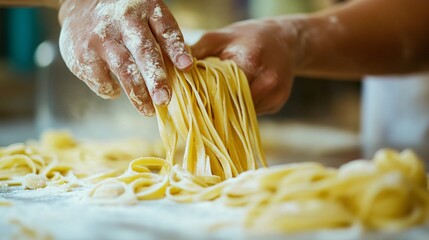 A traditional Italian pasta making class with hands-on preparation of fresh pasta, including tagliatelle, ravioli, and gnocchi