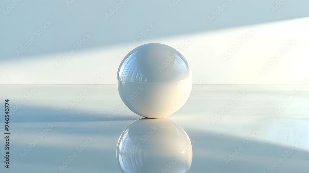 Poster blurred reflection a conceptual of indistinct boundaries where the reflection seamlessly blends into