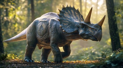 Fototapeta premium A Dinosaur in the Woods